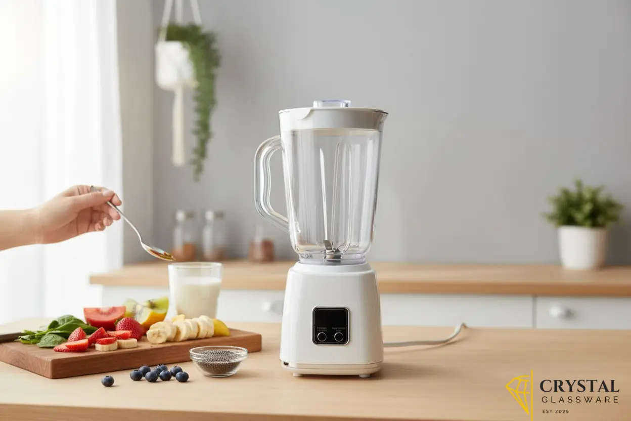 Mini portable blender features a digital display with a rechargeable USB design
